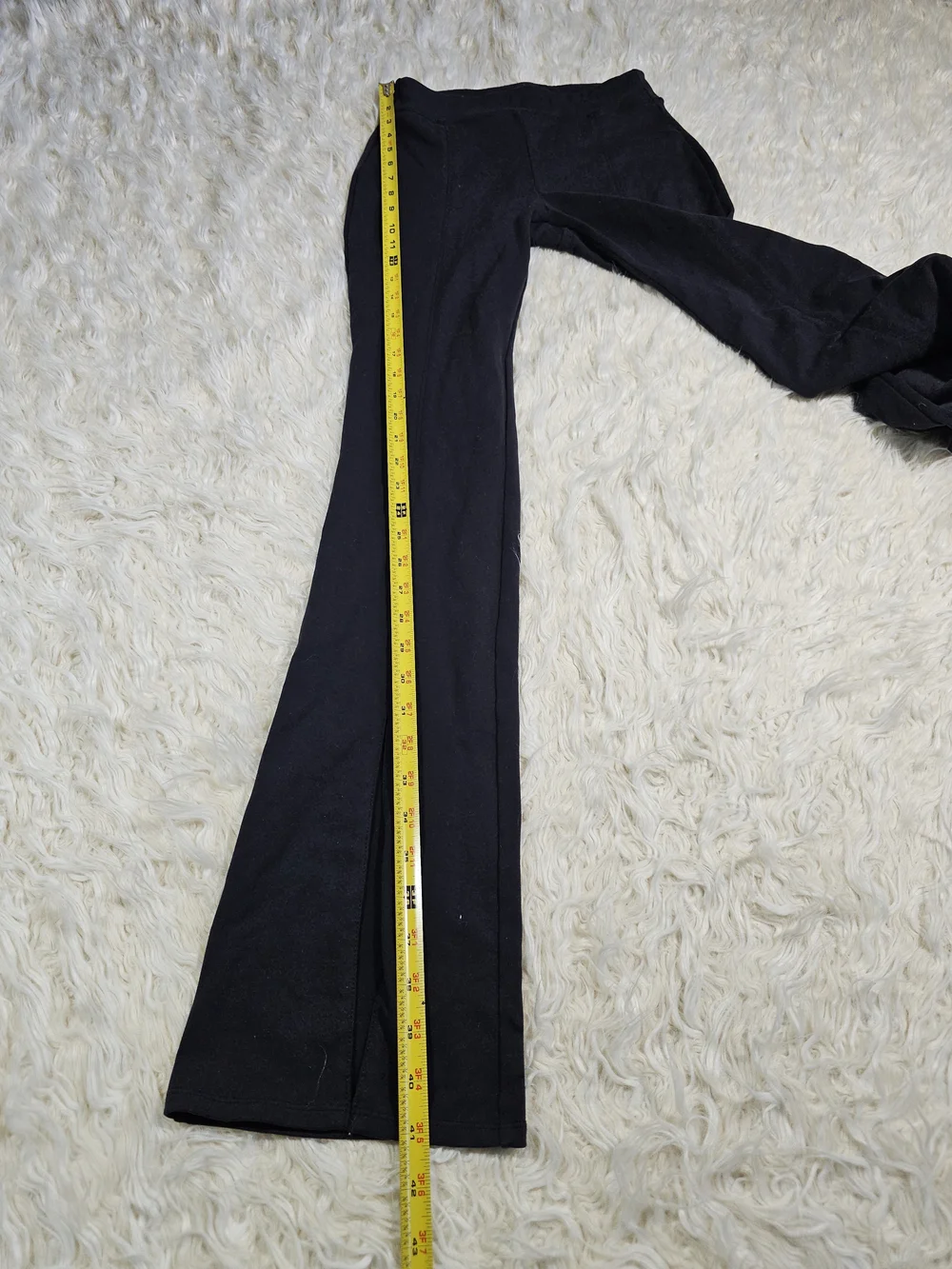 ALO Yoga Black Boot-Cut Split-Hem Pants